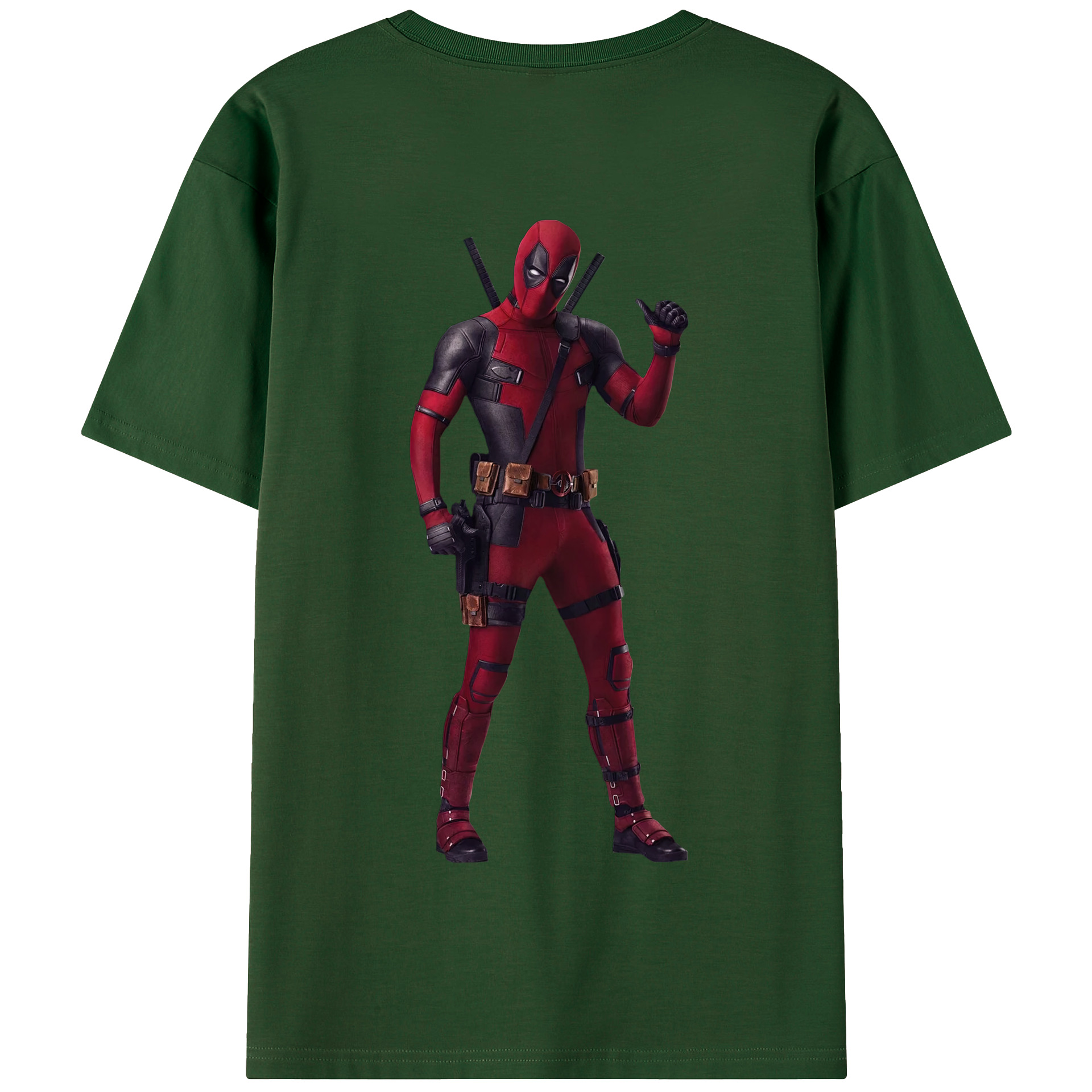 （画像用） Deadpool デッドプール 綿100％半袖Tシャツ（背面プリント）
